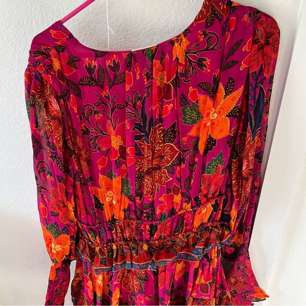 Farm Rio Women's Medium Tropical Tapestry Ruffle Dress - Picture 8 of 11